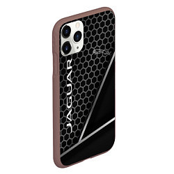 Чехол iPhone 11 Pro матовый Jagur абстракция соты, цвет: 3D-коричневый — фото 2