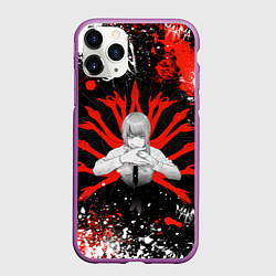Чехол iPhone 11 Pro матовый Макима : Человек-бензопила, цвет: 3D-фиолетовый