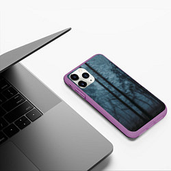 Чехол iPhone 11 Pro матовый Dark-Forest, цвет: 3D-фиолетовый — фото 2