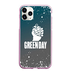 Чехол iPhone 11 Pro матовый Green day - брызги