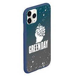 Чехол iPhone 11 Pro матовый Green day - брызги, цвет: 3D-тёмно-синий — фото 2