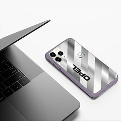 Чехол iPhone 11 Pro матовый Опель - спорт, цвет: 3D-серый — фото 2