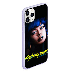 Чехол iPhone 11 Pro матовый Cyberpunk 2077 - Чери Наулин, цвет: 3D-светло-сиреневый — фото 2