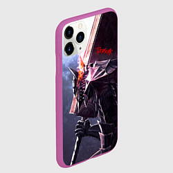 Чехол iPhone 11 Pro матовый Берсерк С Мечечём На Плече, цвет: 3D-фиолетовый — фото 2