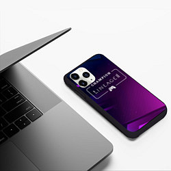 Чехол iPhone 11 Pro матовый Lineage 2 gaming champion: рамка с лого и джойстик, цвет: 3D-черный — фото 2