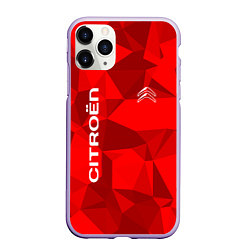 Чехол iPhone 11 Pro матовый Citroёn - logo, цвет: 3D-светло-сиреневый