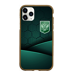 Чехол iPhone 11 Pro матовый Зеленый герб России