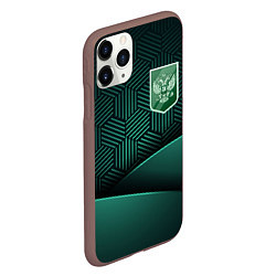 Чехол iPhone 11 Pro матовый Зеленый герб России, цвет: 3D-коричневый — фото 2