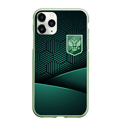 Чехол iPhone 11 Pro матовый Зеленый герб России