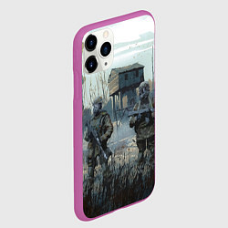 Чехол iPhone 11 Pro матовый STALKER Военные Сталкеры, цвет: 3D-фиолетовый — фото 2