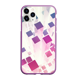 Чехол iPhone 11 Pro матовый Неоновый эквалайзер-негатив, цвет: 3D-фиолетовый