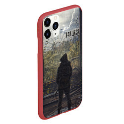 Чехол iPhone 11 Pro матовый STALKER Смотрит На Колесо Обозрения, цвет: 3D-красный — фото 2