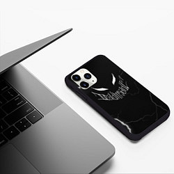 Чехол iPhone 11 Pro матовый Dead inside - Молнии на чёрном - Каллиграфический, цвет: 3D-черный — фото 2