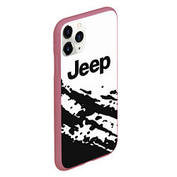 Чехол iPhone 11 Pro матовый Jeep - textura, цвет: 3D-малиновый — фото 2