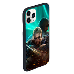 Чехол iPhone 11 Pro матовый Assassins Creed Valhalla art, цвет: 3D-черный — фото 2