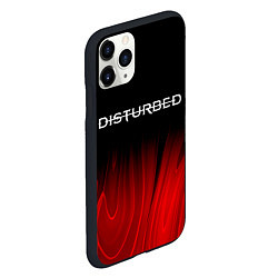 Чехол iPhone 11 Pro матовый Disturbed red plasma, цвет: 3D-черный — фото 2