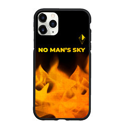 Чехол iPhone 11 Pro матовый No Mans Sky - gold gradient: символ сверху, цвет: 3D-черный