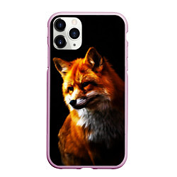 Чехол iPhone 11 Pro матовый Лисичка рыжая, цвет: 3D-розовый