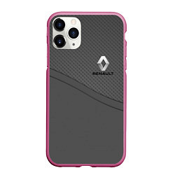 Чехол iPhone 11 Pro матовый Renault - серая абстракция