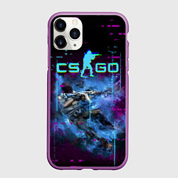 Чехол iPhone 11 Pro матовый CS GO - Skin, цвет: 3D-фиолетовый