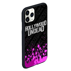 Чехол iPhone 11 Pro матовый Hollywood Undead rock legends: символ сверху, цвет: 3D-черный — фото 2