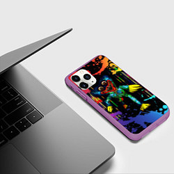 Чехол iPhone 11 Pro матовый Poppy Playtime - Haggy Waggy color, цвет: 3D-фиолетовый — фото 2