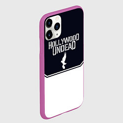 Чехол iPhone 11 Pro матовый Hollywood Undead краска, цвет: 3D-фиолетовый — фото 2