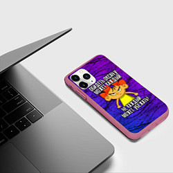 Чехол iPhone 11 Pro матовый Обидеть Оксану может каждый, не каждый может убежа, цвет: 3D-малиновый — фото 2