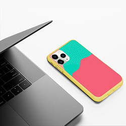 Чехол iPhone 11 Pro матовый Абстракция минимализм, цвет: 3D-желтый — фото 2