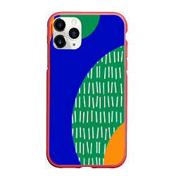 Чехол iPhone 11 Pro матовый Геометрические фигуры - абстракция