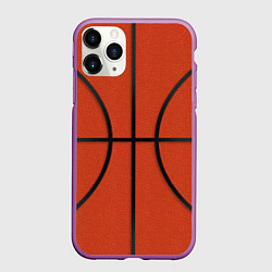 Чехол iPhone 11 Pro матовый Стандартный баскетбольный мяч, цвет: 3D-фиолетовый