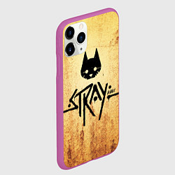 Чехол iPhone 11 Pro матовый Игра бродячий кот stray game cat, цвет: 3D-фиолетовый — фото 2