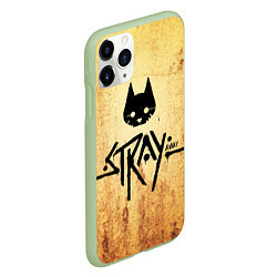 Чехол iPhone 11 Pro матовый Игра бродячий кот stray game cat, цвет: 3D-салатовый — фото 2