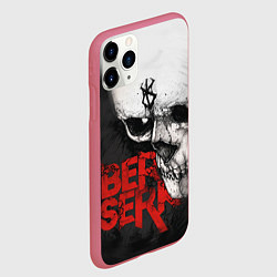 Чехол iPhone 11 Pro матовый Berserk - Череп с клеймом жертвы, цвет: 3D-малиновый — фото 2