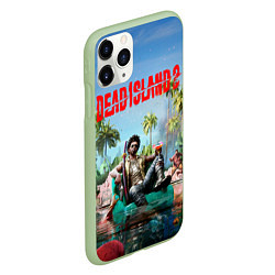 Чехол iPhone 11 Pro матовый Dead island 2 главный герой, цвет: 3D-салатовый — фото 2