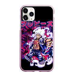 Чехол iPhone 11 Pro матовый Луффи 5 гир - One Piece, цвет: 3D-розовый