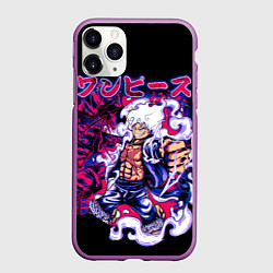 Чехол iPhone 11 Pro матовый Луффи 5 гир - One Piece, цвет: 3D-фиолетовый