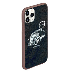 Чехол iPhone 11 Pro матовый Вольво грузовик, цвет: 3D-коричневый — фото 2
