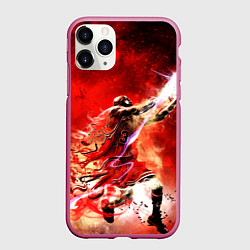 Чехол iPhone 11 Pro матовый Jordan Graffiti Art, цвет: 3D-малиновый