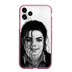 Чехол iPhone 11 Pro матовый Майкл Джексон Фото, цвет: 3D-малиновый