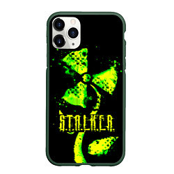 Чехол iPhone 11 Pro матовый Stalker neon flower, цвет: 3D-темно-зеленый