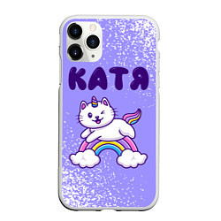 Чехол iPhone 11 Pro матовый Катя кошка единорожка, цвет: 3D-белый