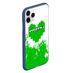 Чехол iPhone 11 Pro матовый Undertale - краска, цвет: 3D-тёмно-синий — фото 2