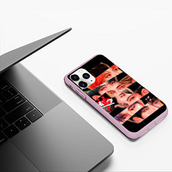 Чехол iPhone 11 Pro матовый Stray Kids eyes full, цвет: 3D-розовый — фото 2