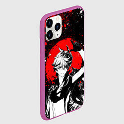 Чехол iPhone 11 Pro матовый Тарталья - Мрачный геншин, цвет: 3D-фиолетовый — фото 2
