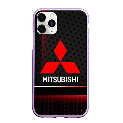 Чехол iPhone 11 Pro матовый Mitsubishi Абстракция карбон