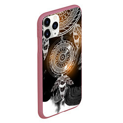 Чехол iPhone 11 Pro матовый В стиле бохо, цвет: 3D-малиновый — фото 2