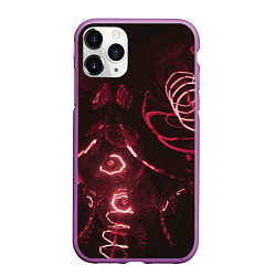 Чехол iPhone 11 Pro матовый Неоновые тусклые фонари, цвет: 3D-фиолетовый