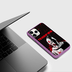 Чехол iPhone 11 Pro матовый Фильм Ужасающий, цвет: 3D-фиолетовый — фото 2