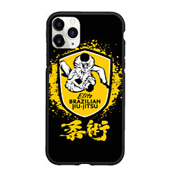 Чехол iPhone 11 Pro матовый Brazilian fight club Jiu-jitsu Elite, цвет: 3D-черный